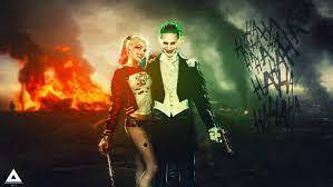 Harley Quinn, Joker, fiery explosion, SD Desktop Wallpaper