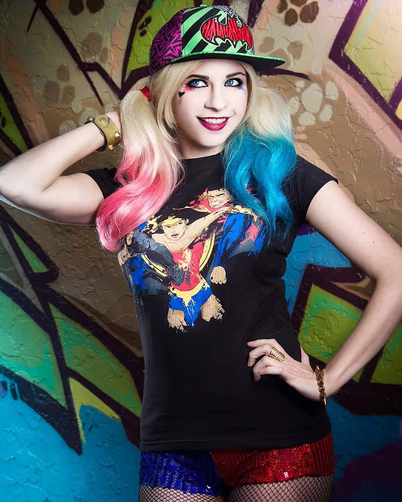 Harley Quinn, cosplay, mallet, SD Phone Wallpaper