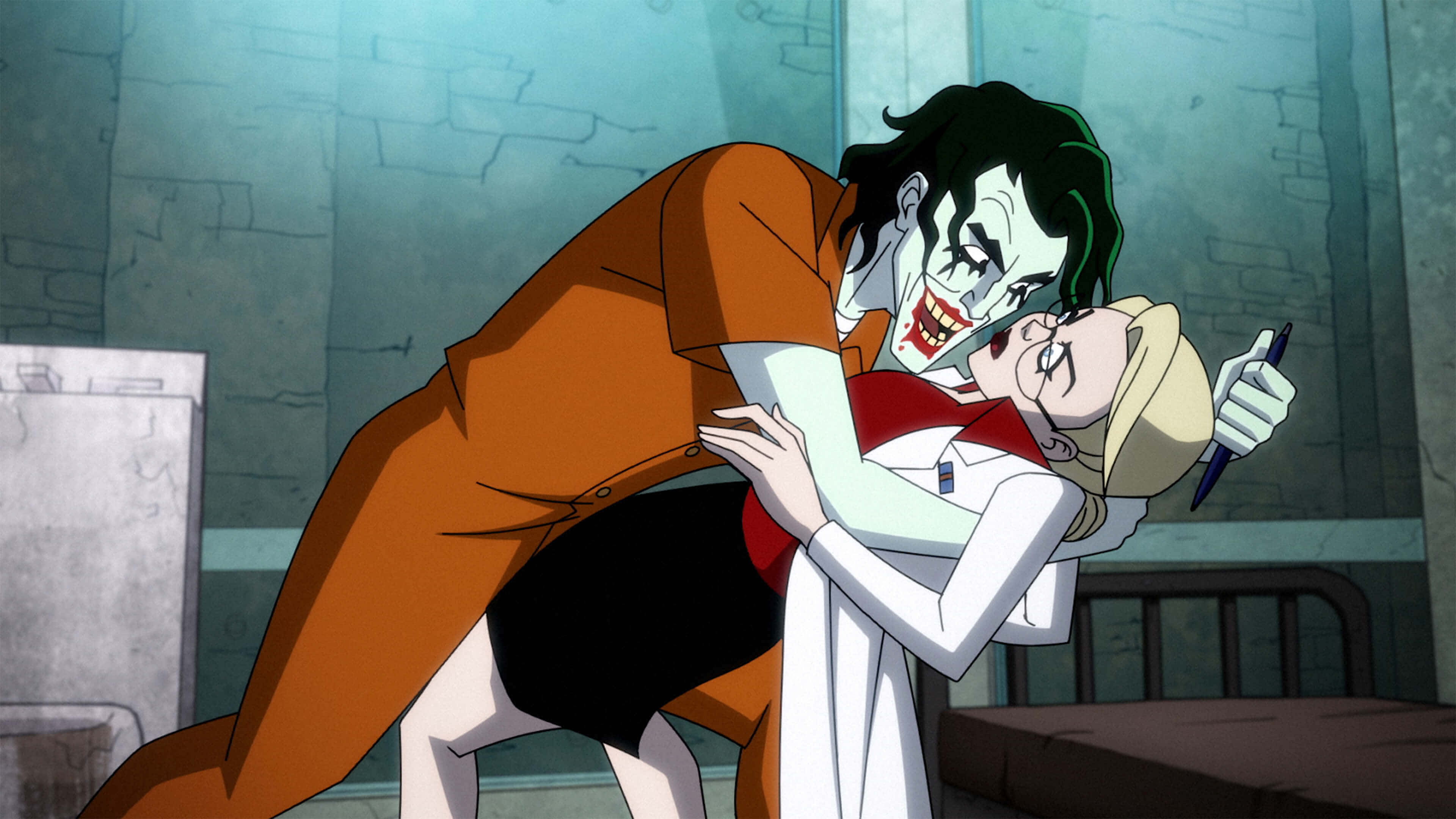 Harley Quinn, Joker, orange suit, 4K Desktop Wallpaper