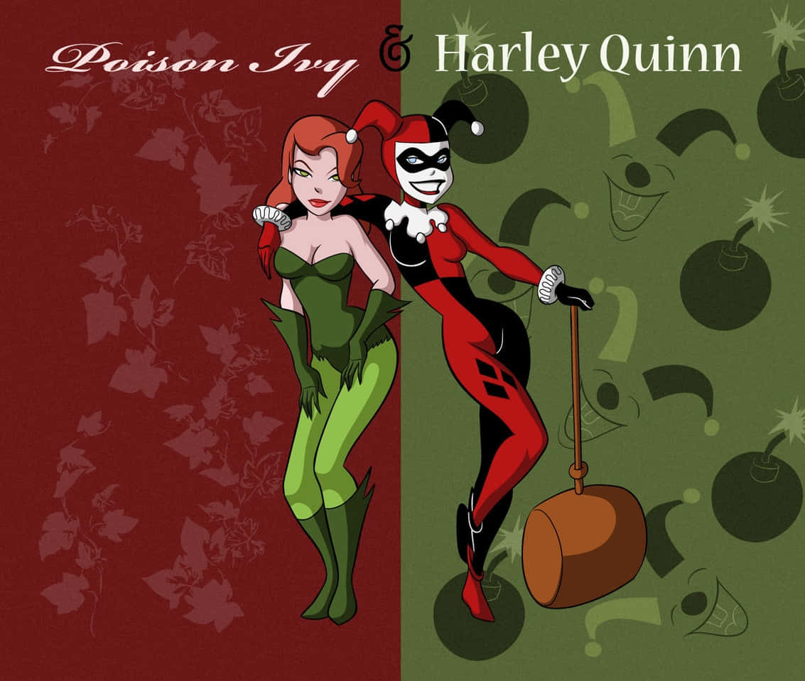 Harley Quinn, Poison Ivy, femme fatale duo, SD Desktop Wallpaper