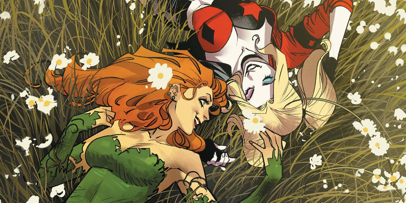 Harley Quinn, Poison Ivy, meadow, HD Desktop Wallpaper