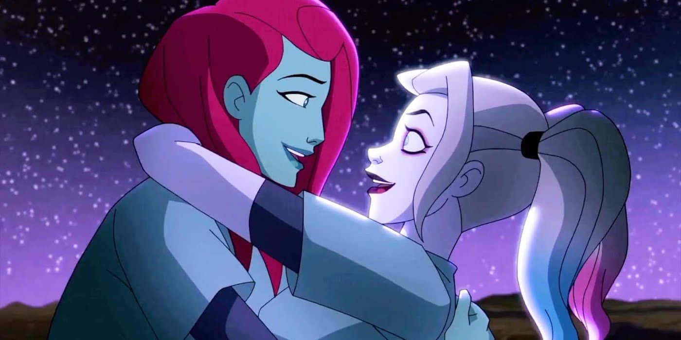 Harley Quinn, Poison Ivy, starry night, HD Desktop Wallpaper