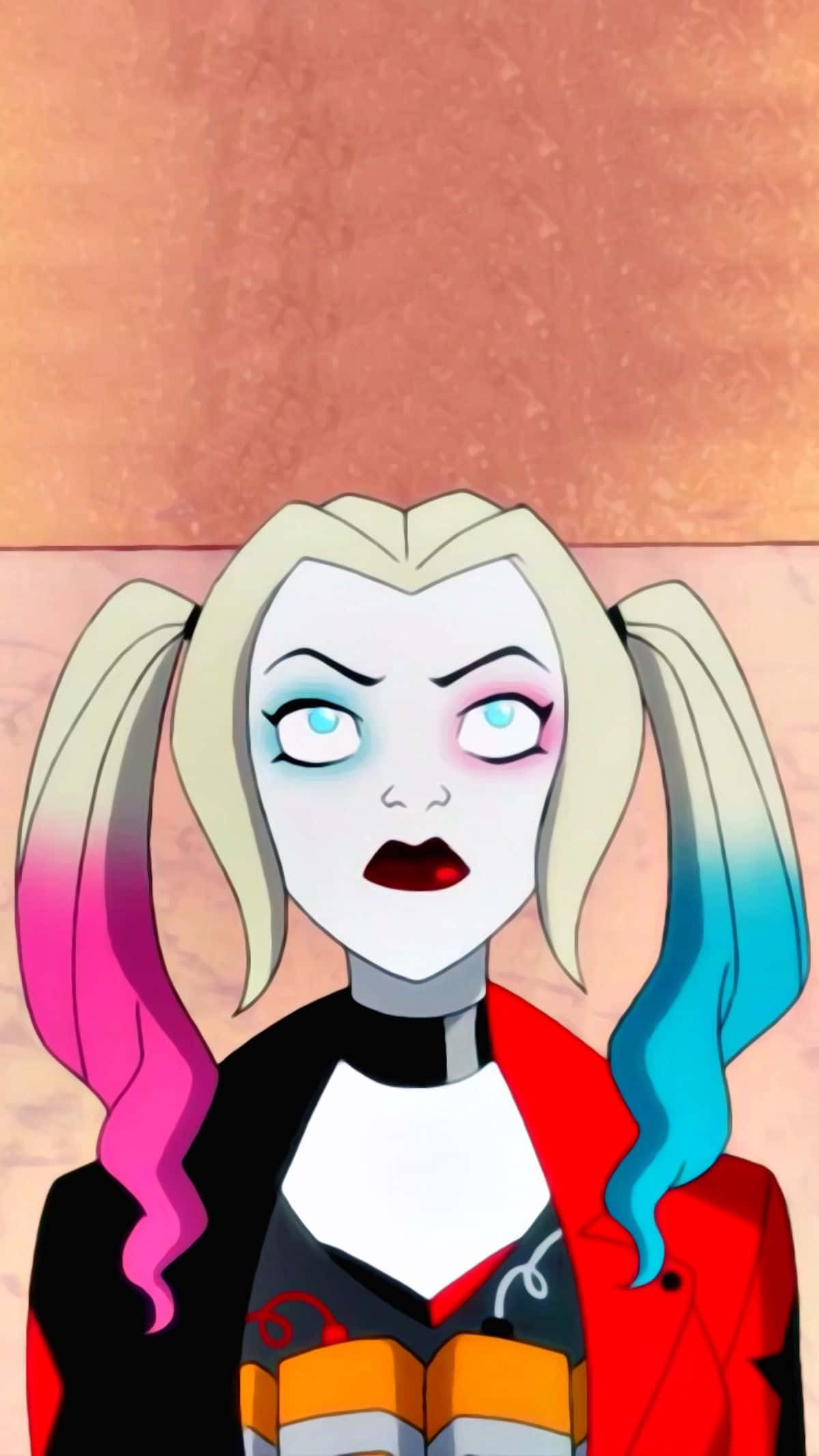 Harley Quinn, anime series, pink and blue pigtails, Full HD Phone Wallpaper
