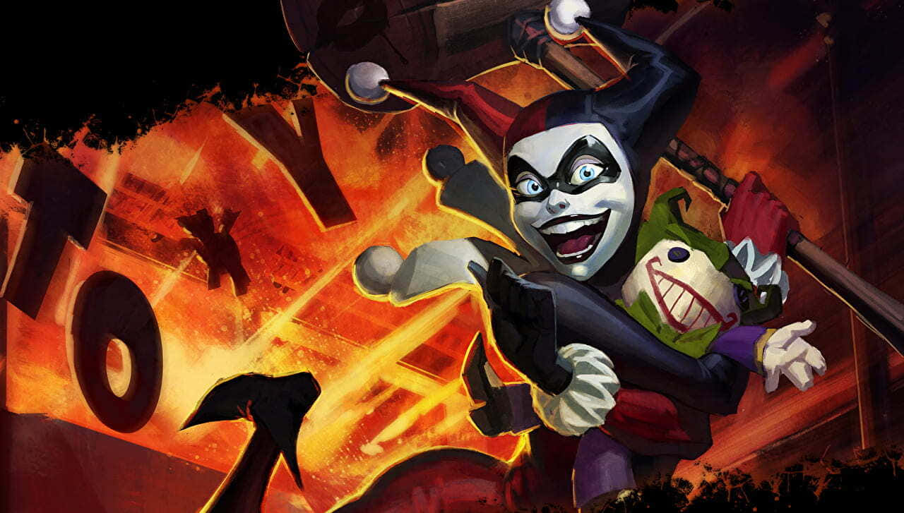 Harley Quinn, hammer, jester doll, HD Desktop Wallpaper