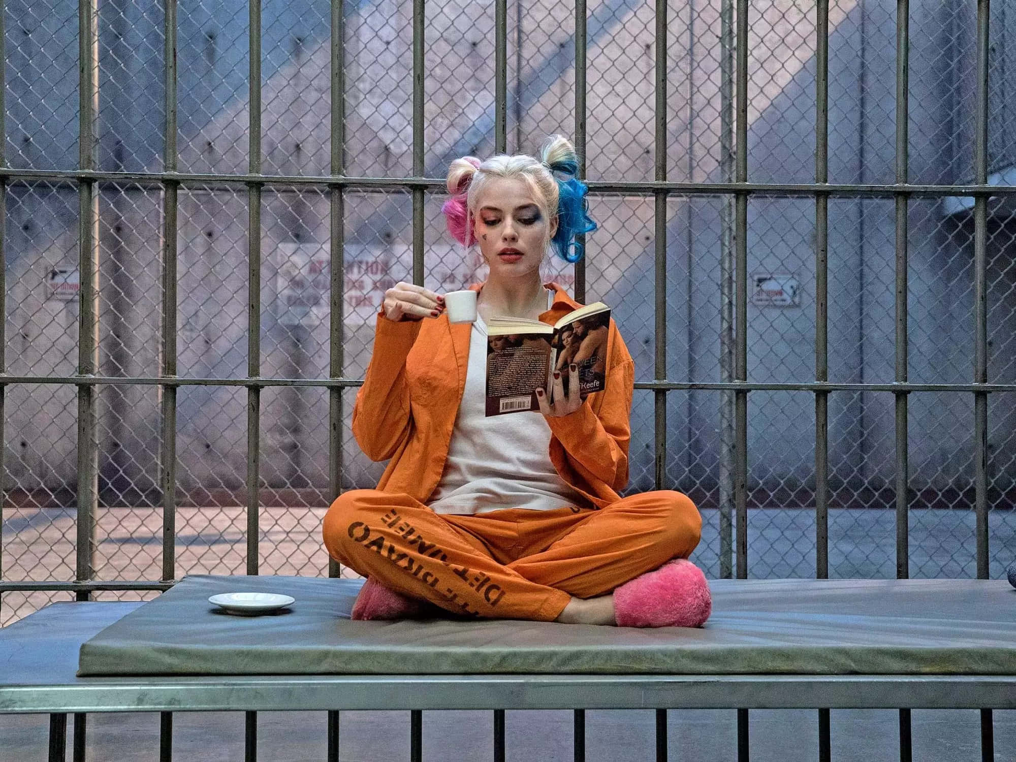 Harley Quinn, Suicide Squad, orange prison jumpsuit, Full HD Desktop Wallpaper