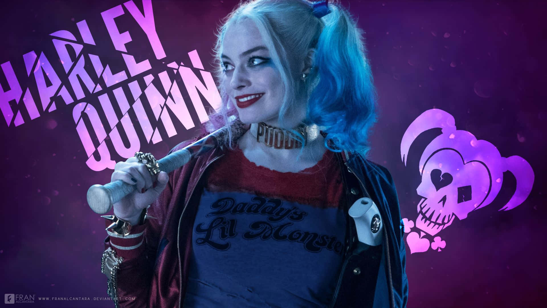 Harley Quinn, Suicide Squad, baseball bat, Full HD Desktop Wallpaper