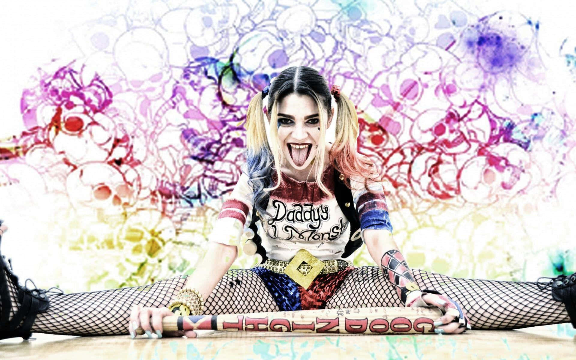 Harley Quinn, Suicide Squad, split stance, Full HD Desktop Wallpaper
