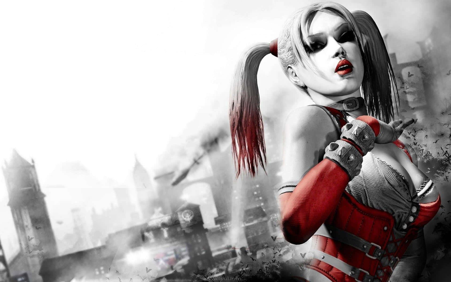 Harley Quinn, Suicide Squad, red and black outfit, Full HD Desktop Wallpaper