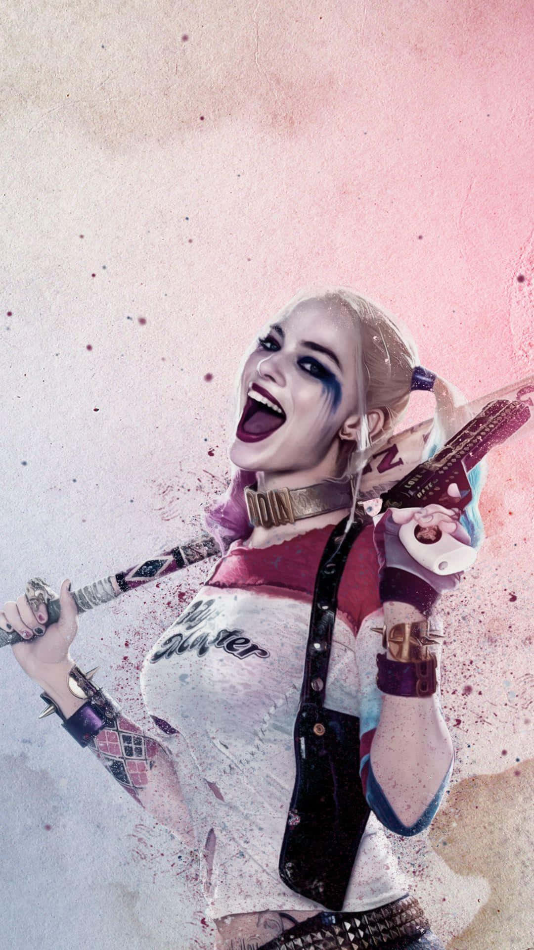 Harley Quinn, Suicide Squad, baseball bat, Full HD Phone Wallpaper
