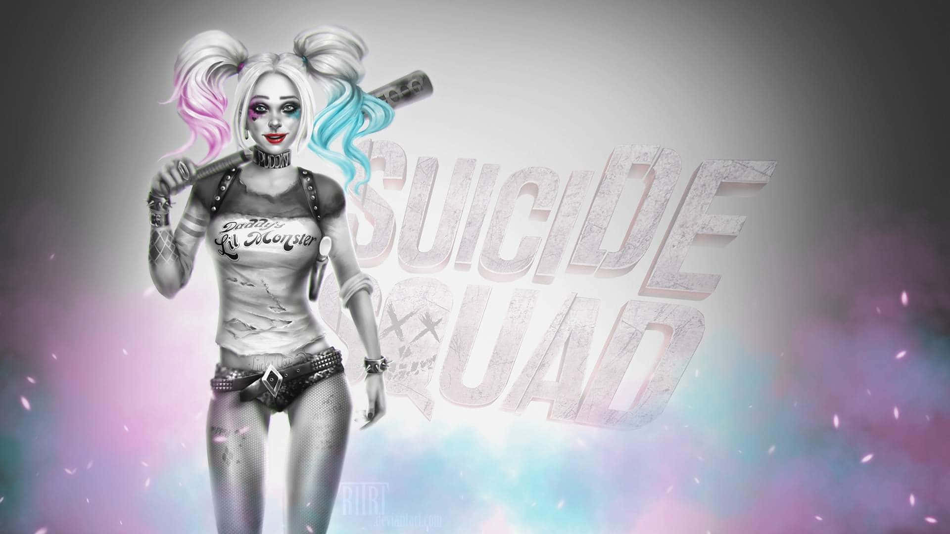 Harley Quinn, Suicide Squad, baseball bat, Full HD Desktop Wallpaper