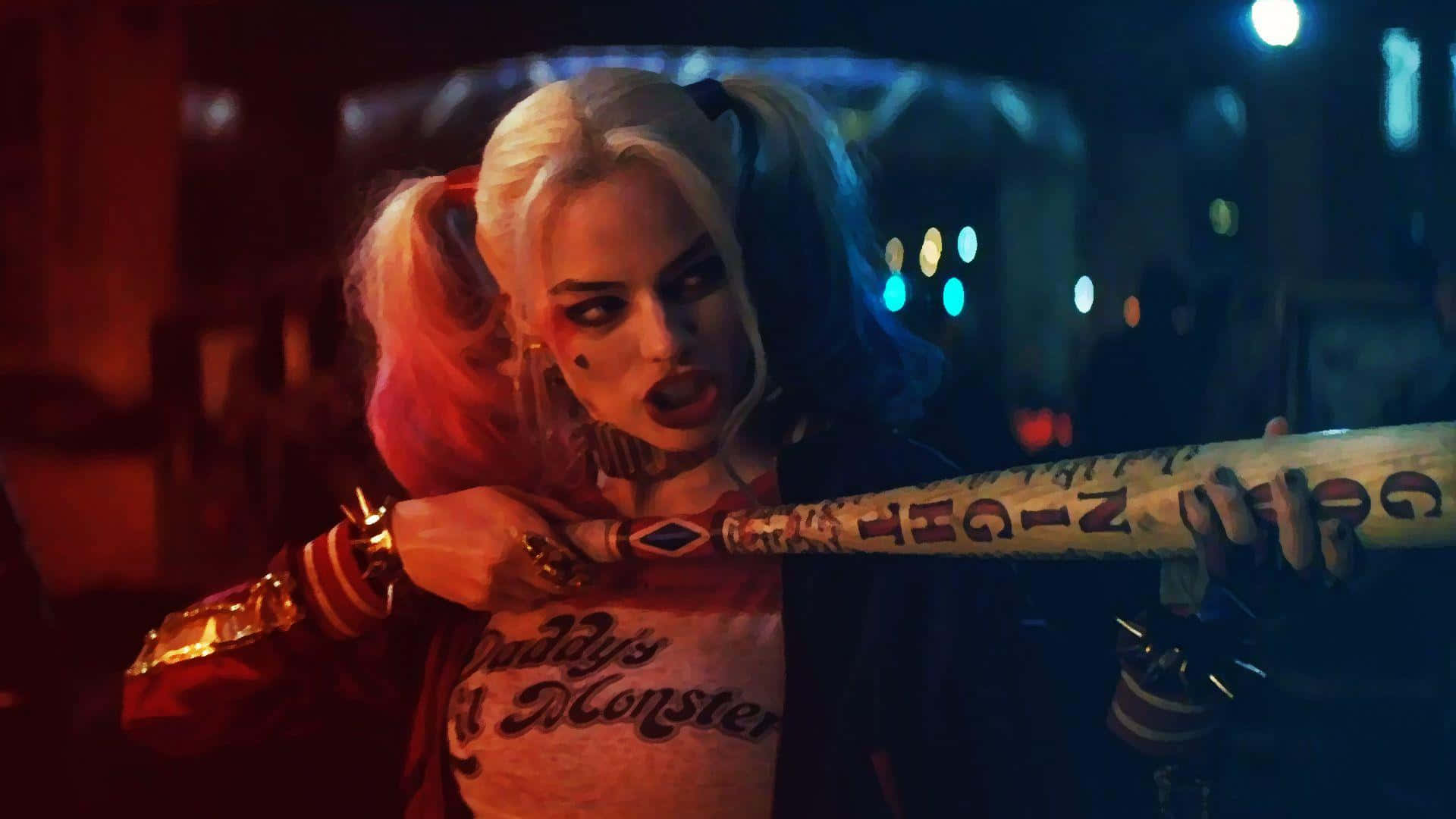 Harley Quinn, Suicide Squad, baseball bat, Full HD Desktop Wallpaper