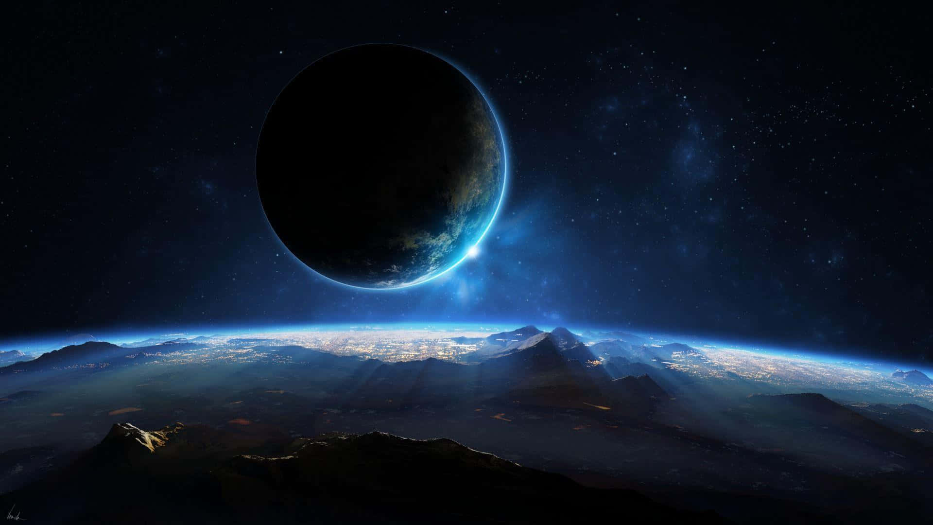 Harmony, 1920 x 1080, dark planet, Full HD Desktop Wallpaper