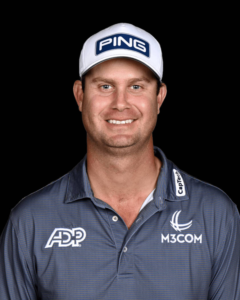 Harris English, blue polo shirt, white PING cap, SD Phone Wallpaper