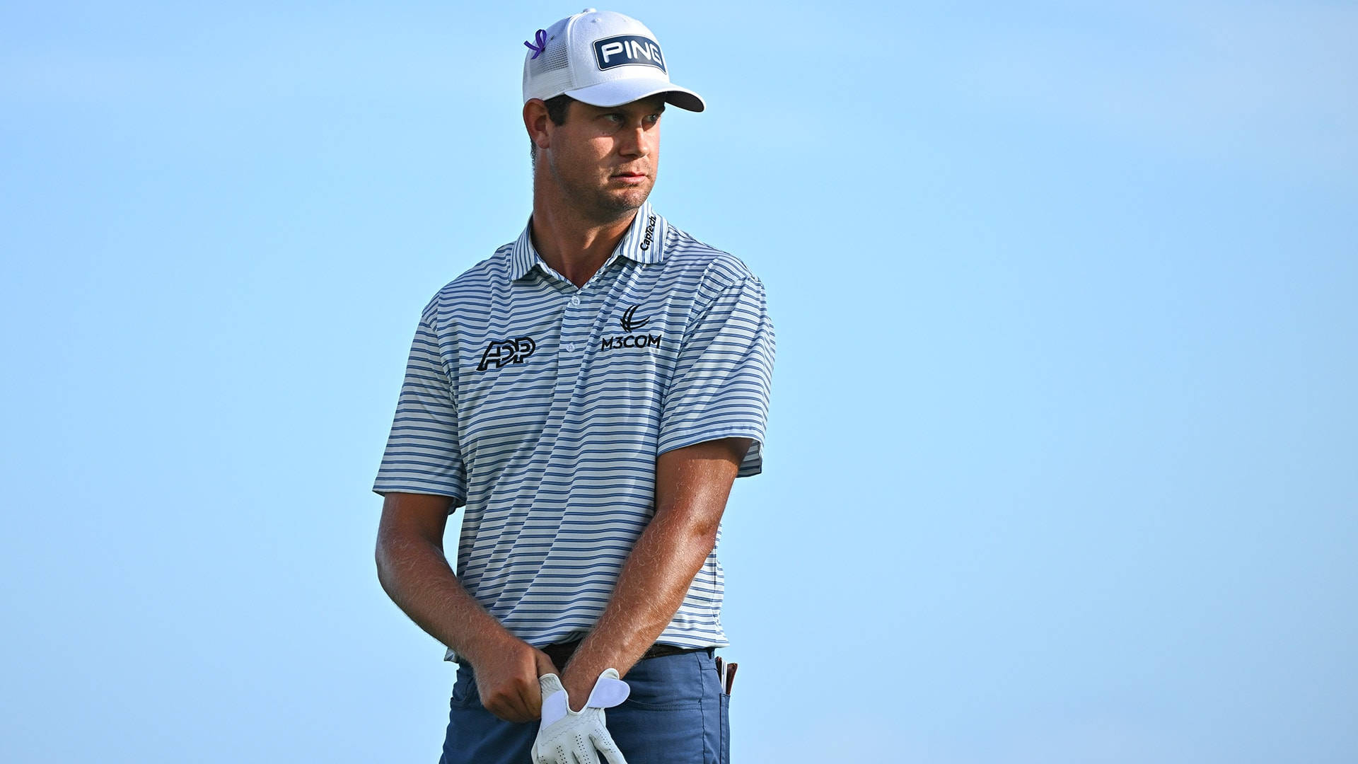 Harris English, striped polo, cap, Full HD Desktop Wallpaper