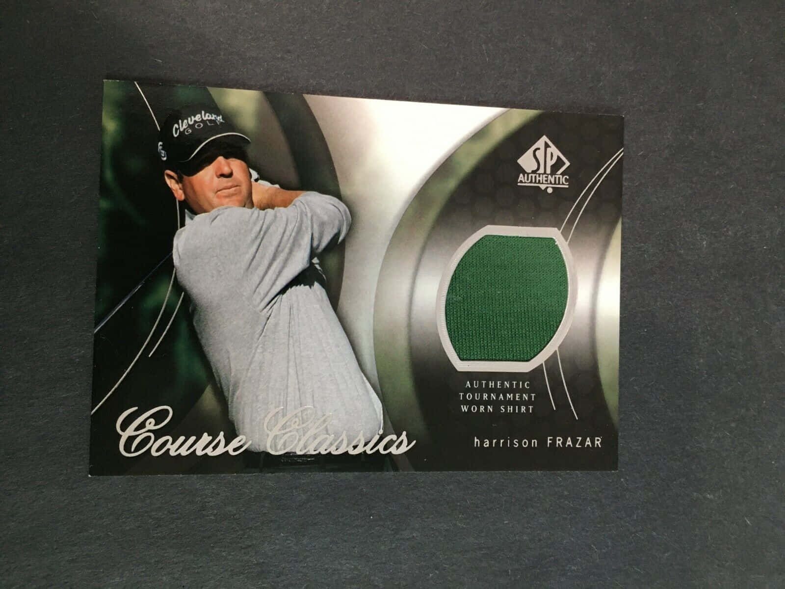 Harrison Frazar, green authentic shirt swatch, collectible card, HD Desktop Wallpaper
