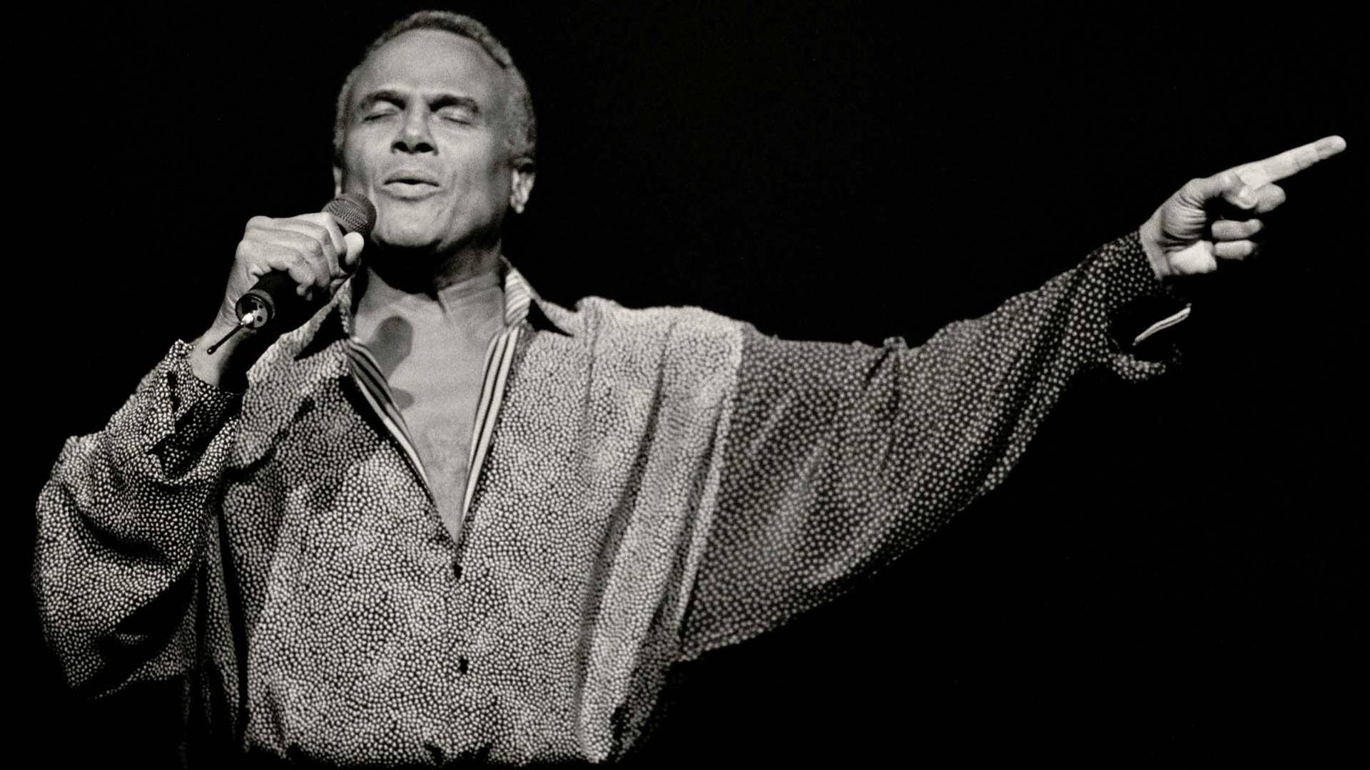 Harry Belafonte, black and white, concert performance, Full HD Desktop Wallpaper