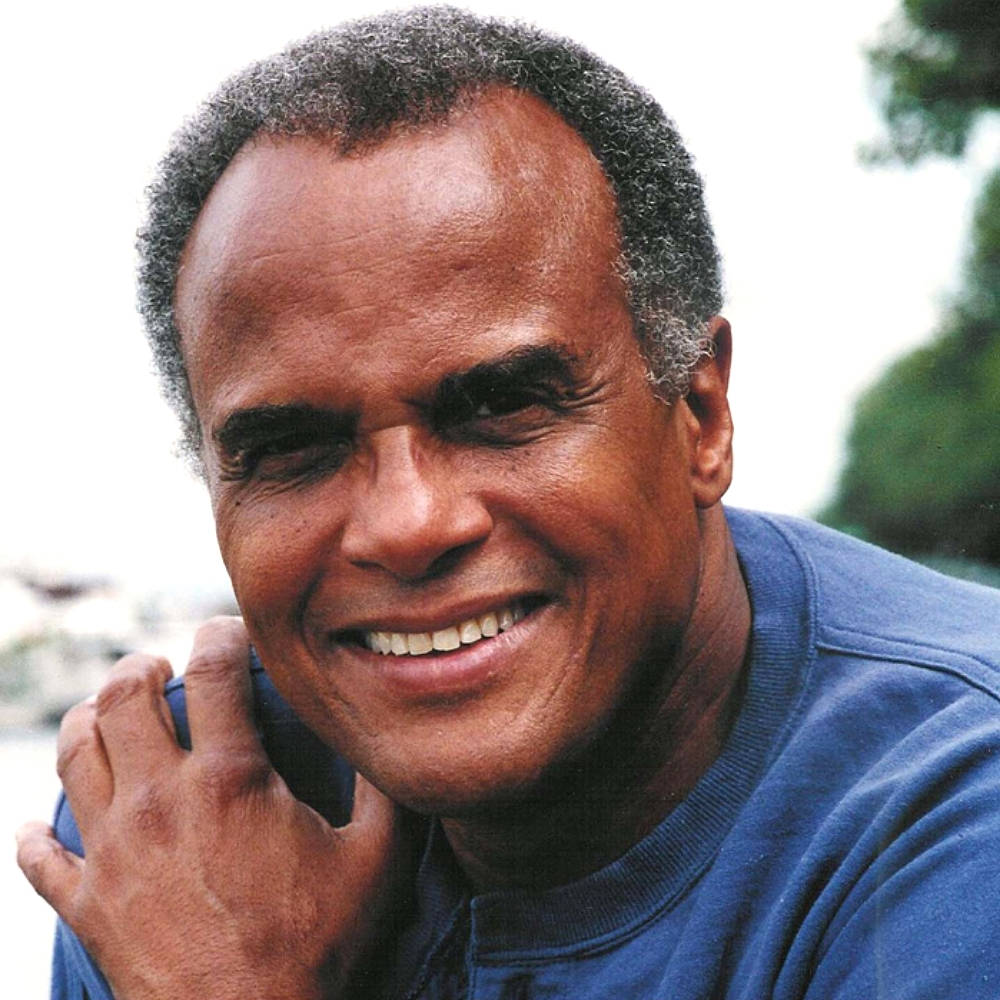 Harry Belafonte, celebrity legends, blue shirt, SD Desktop Wallpaper