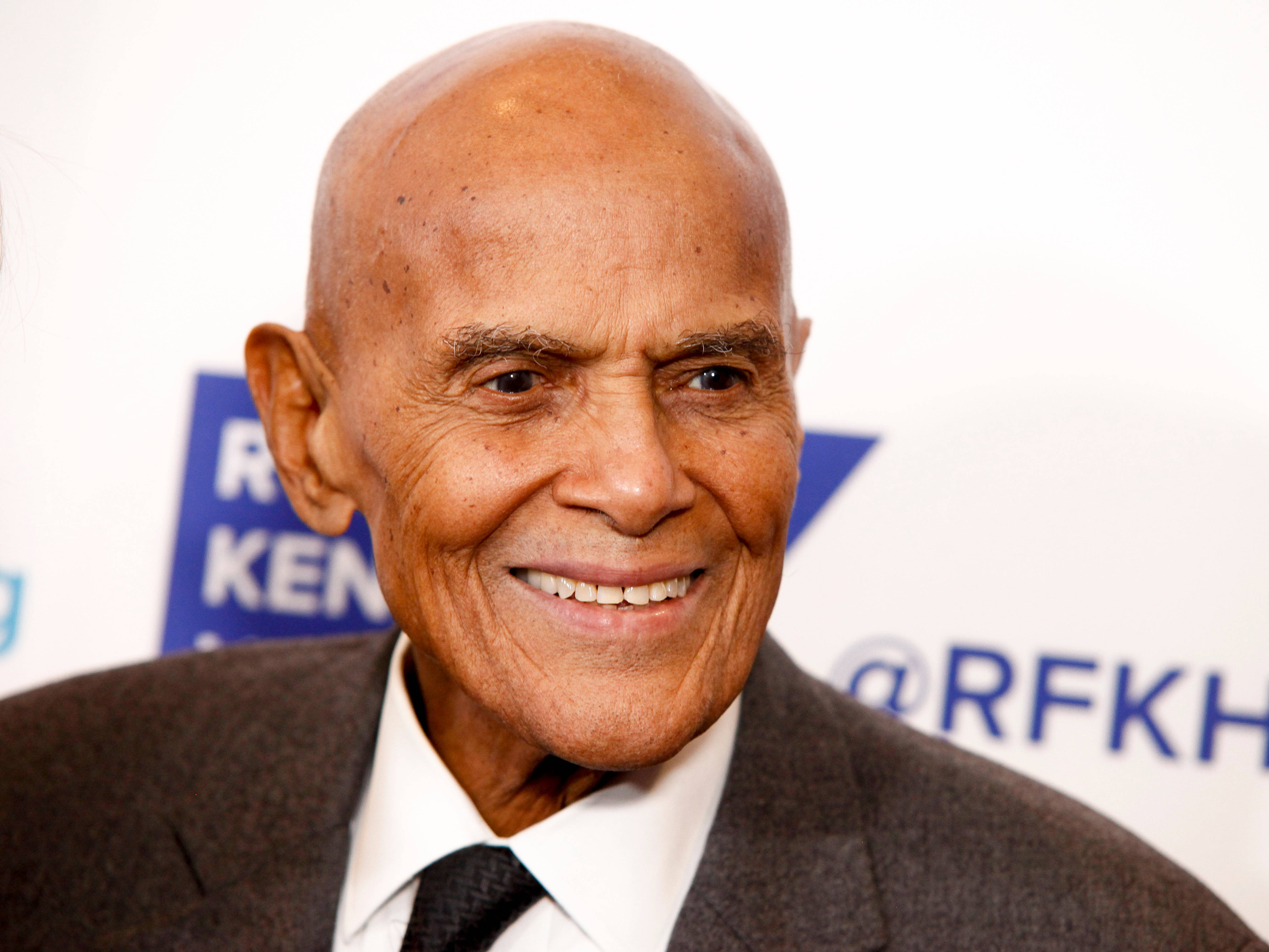 Harry Belafonte, bald head, suit and tie, 4K Desktop Wallpaper