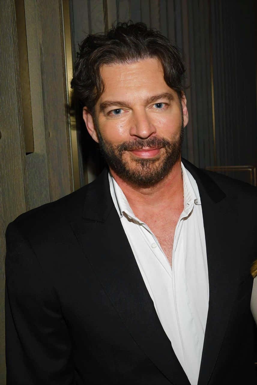 Harry Connick Jr, black suit, white shirt, HD Phone Wallpaper