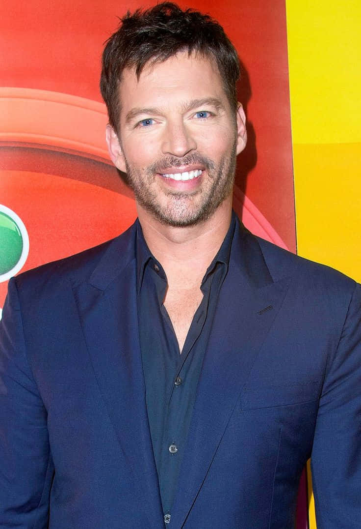 Harry Connick Jr, navy suit, blue eyes, SD Phone Wallpaper