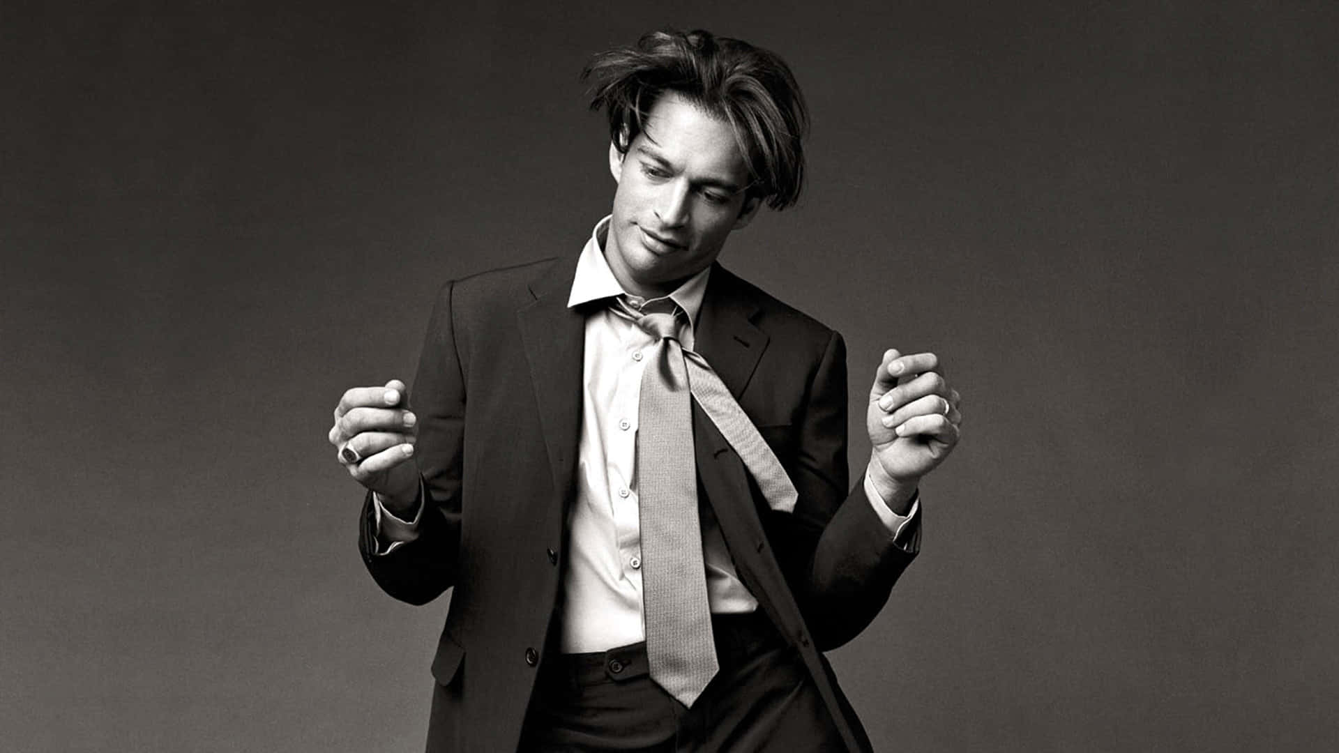 Harry Connick Jr, suit, loosened tie, Full HD Desktop Wallpaper
