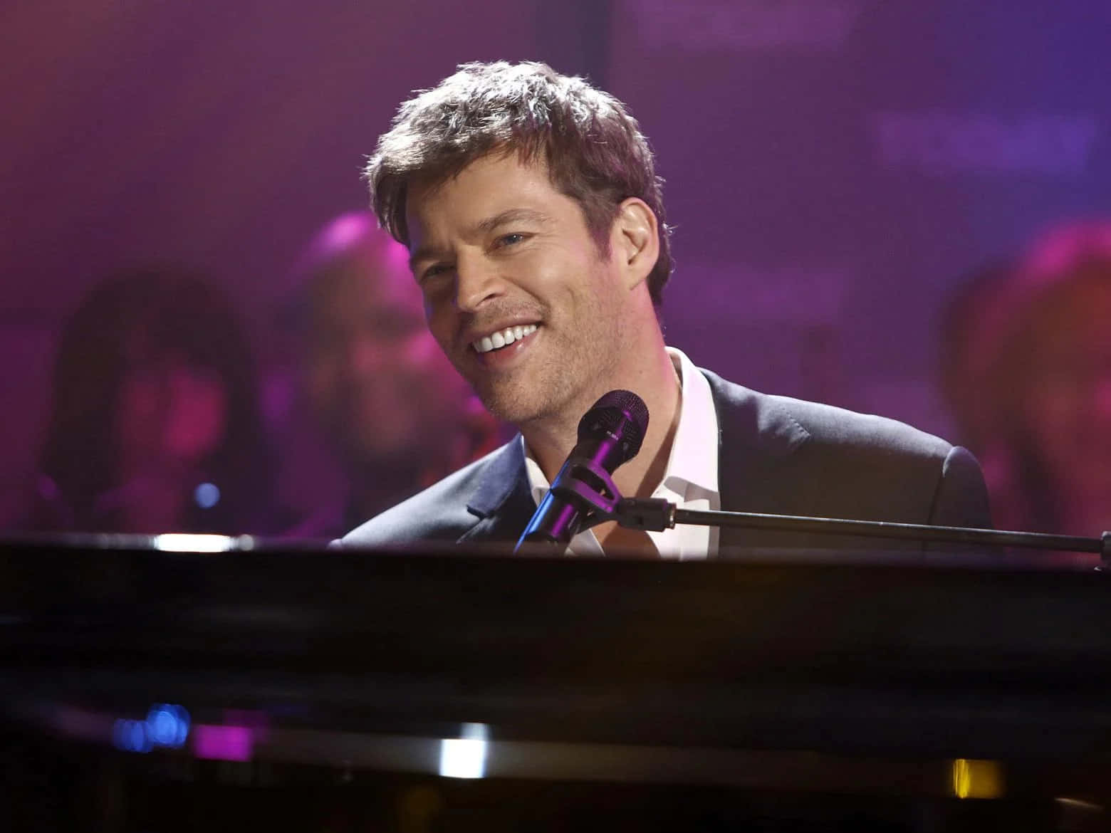 Harry Connick Jr, suit, piano, HD Desktop Wallpaper