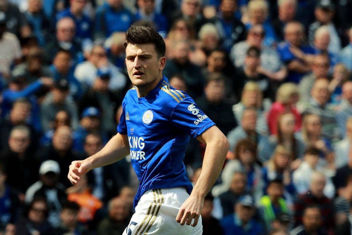 Harry Maguire, blue jersey, soccer player, SD Desktop Wallpaper