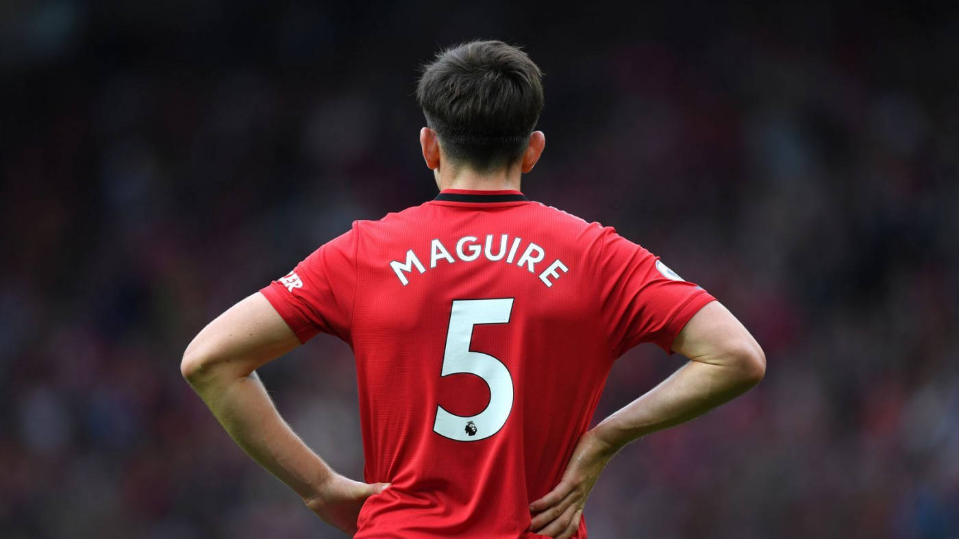 Harry Maguire, red jersey, MAGUIRE, HD Desktop Wallpaper