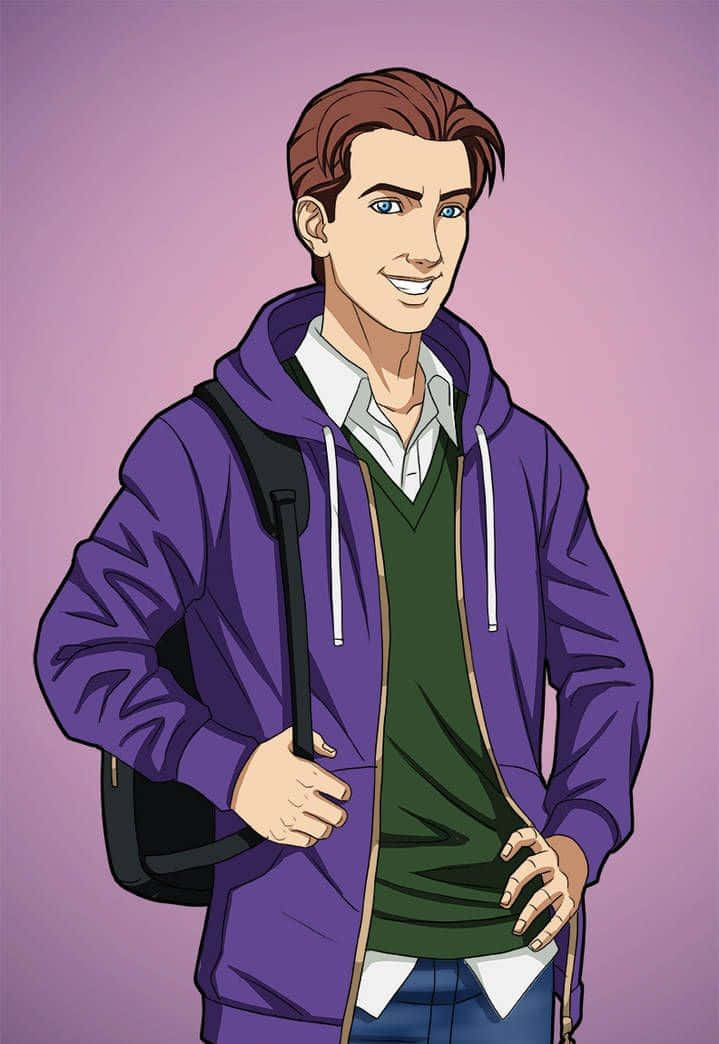 Harry Osborn, purple hoodie, green sweater, SD Phone Wallpaper