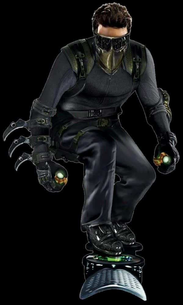 Harry Osborn, glowing green gauntlets, hovering board, SD Phone Wallpaper
