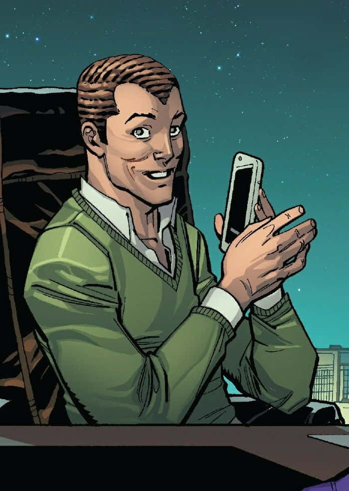 Harry Osborn, green sweater, starry night sky, SD Phone Wallpaper