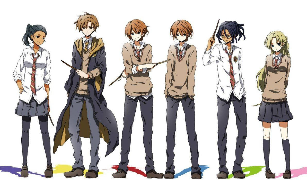 Harry Potter, anime, students, SD Desktop Wallpaper