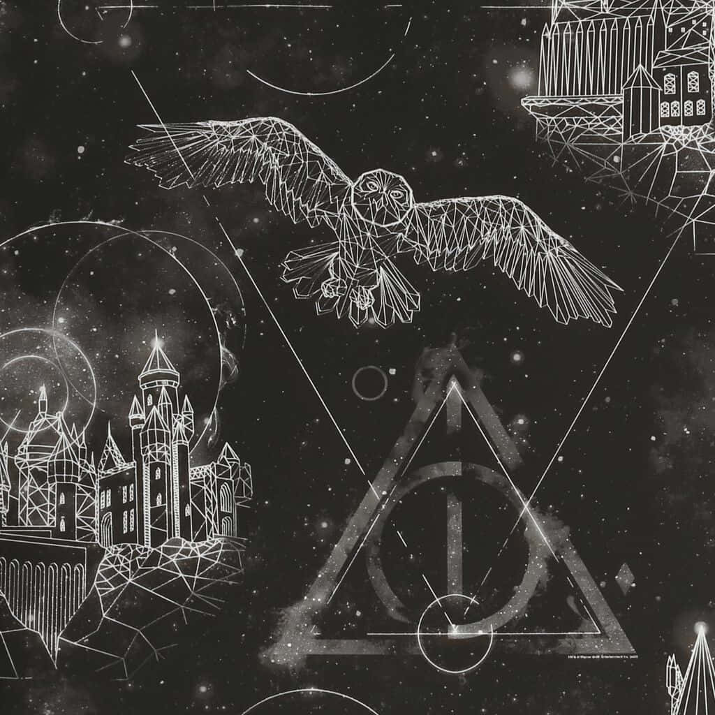 Harry Potter, owl, floating castles, SD Desktop Wallpaper