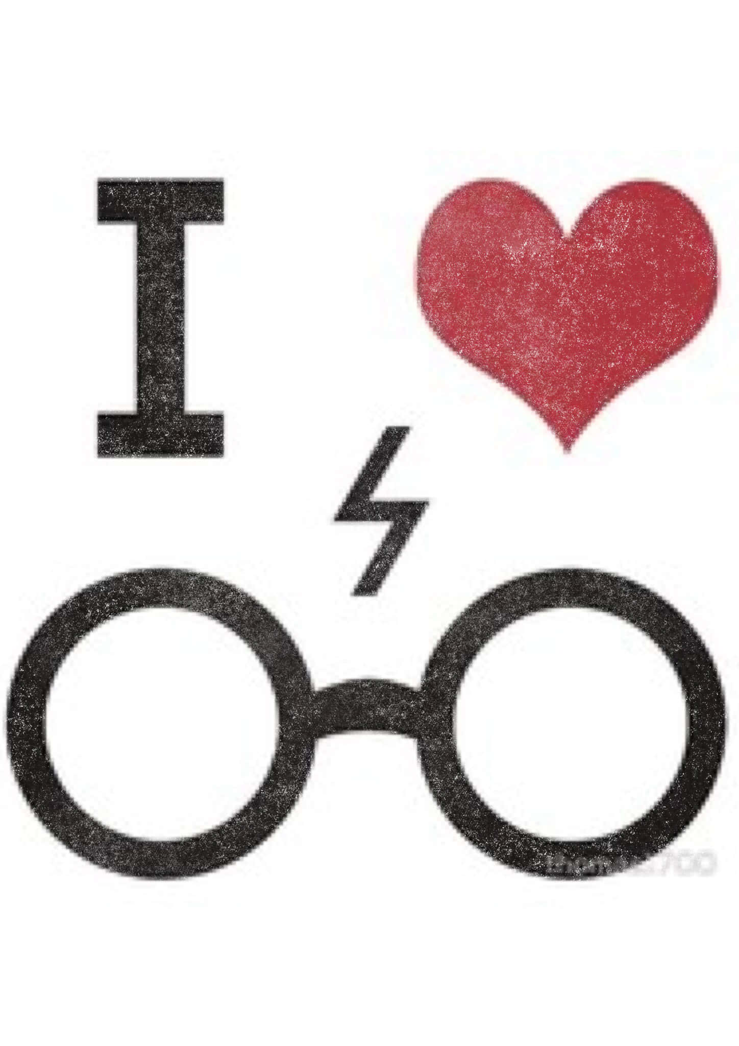 Harry Potter, black and white, red heart, Full HD Phone Wallpaper