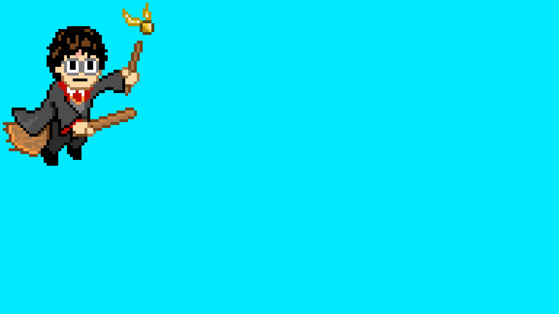 Harry Potter, pixel art, wizard, Full HD Desktop Wallpaper