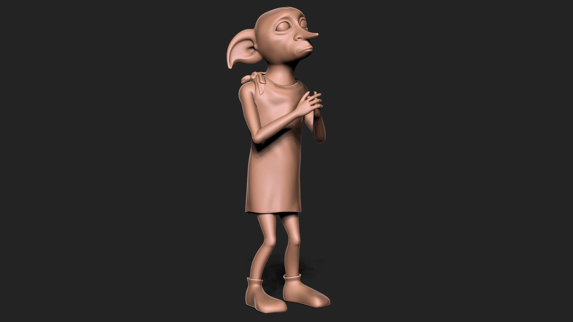 Harry Potter Dobby, 3d-rendered, clay-like, Full HD Desktop Wallpaper