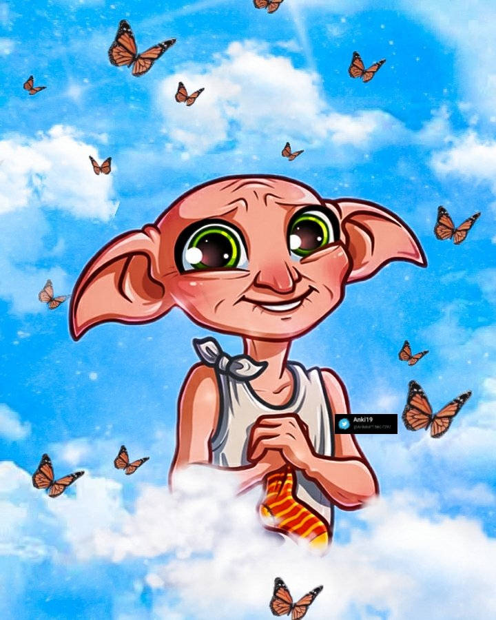 Dobby, Harry Potter, monarch butterflies, SD Phone Wallpaper