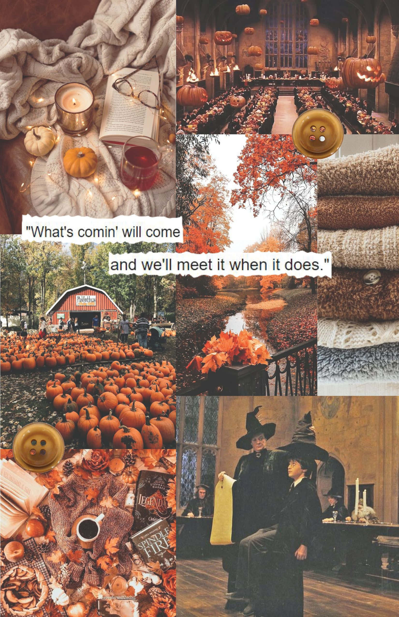 Harry Potter, Halloween, orange, Full HD Phone Wallpaper