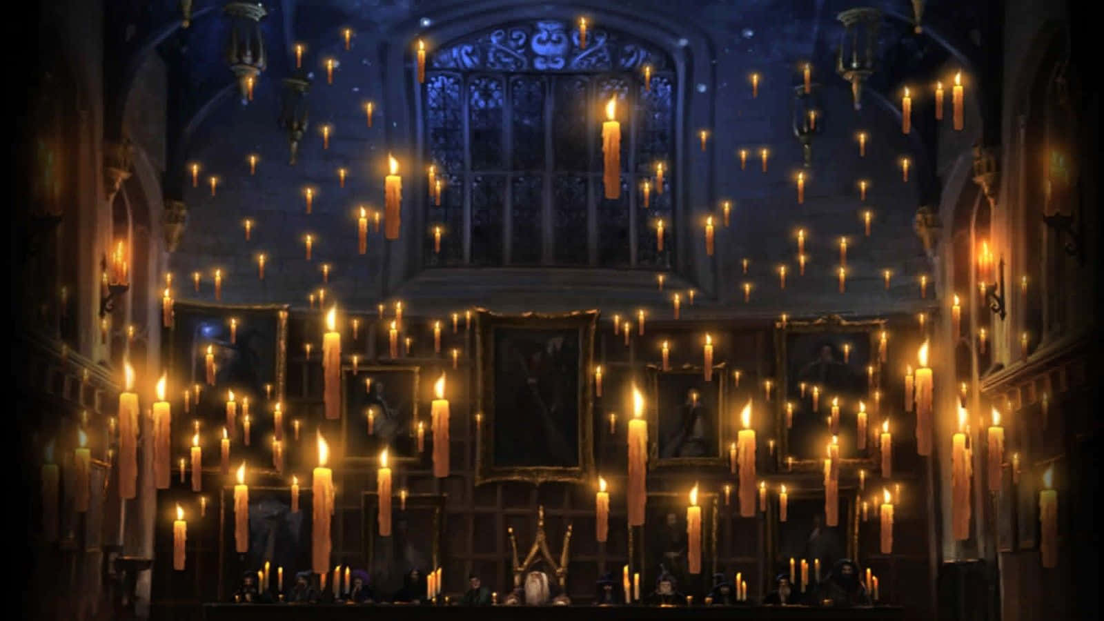Harry Potter, Halloween, gothic hall, HD Desktop Wallpaper