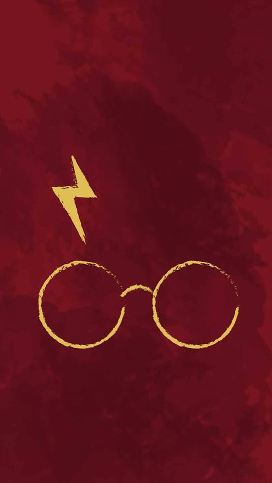 Harry Potter, golden lightning bolt, round glasses, Full HD Phone Wallpaper