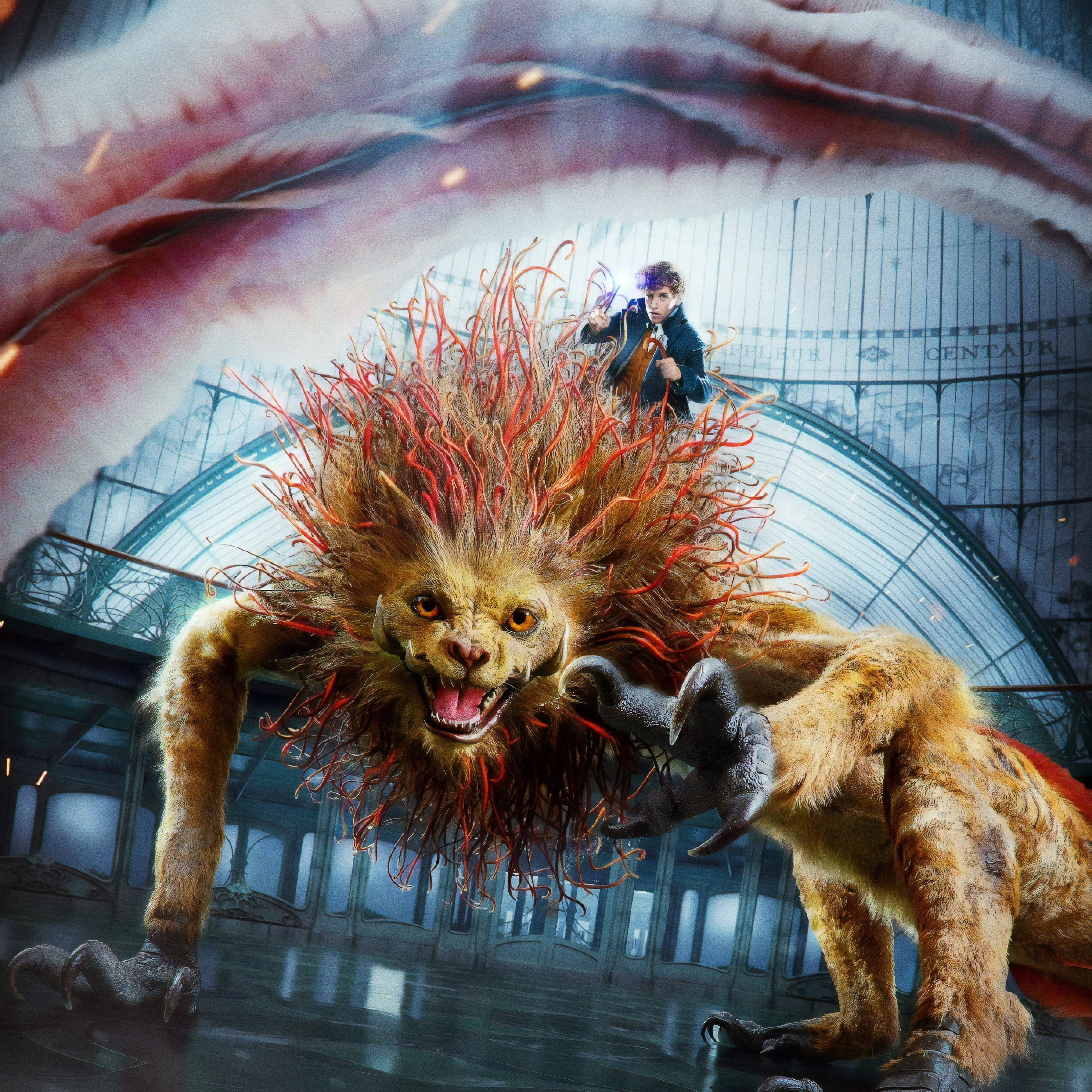 Harry Potter, magical creature, lion-like creature, 4K Desktop Wallpaper