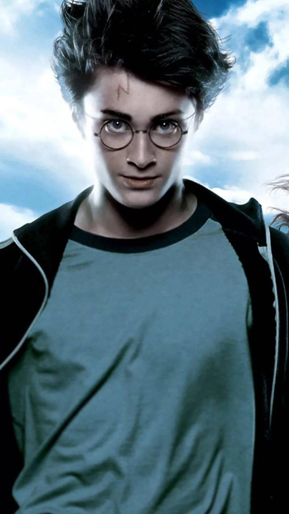 Harry Potter, bright blue sky, fluffy white clouds, HD Phone Wallpaper
