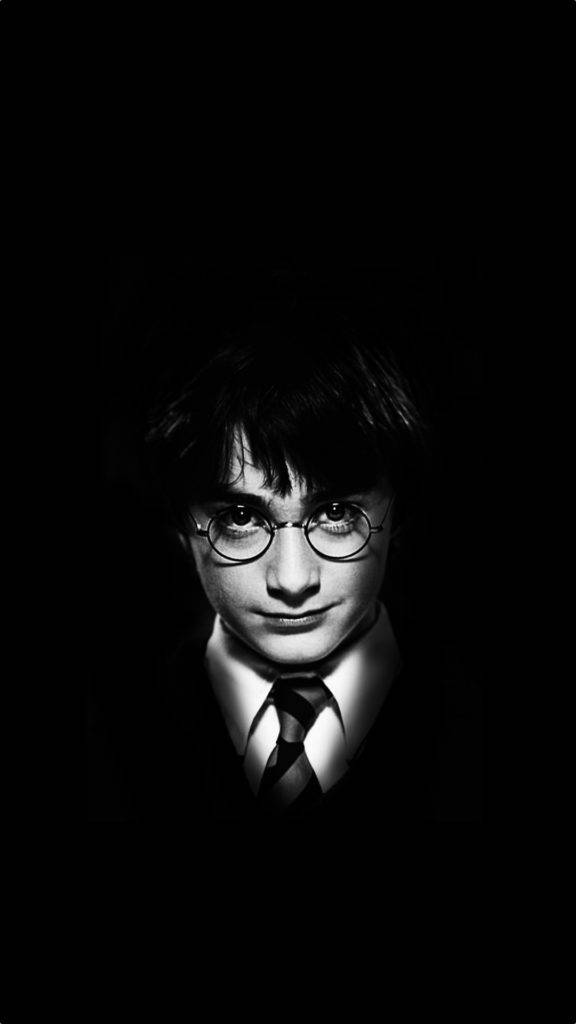 Harry Potter, iPhone, black and white, SD Phone Wallpaper