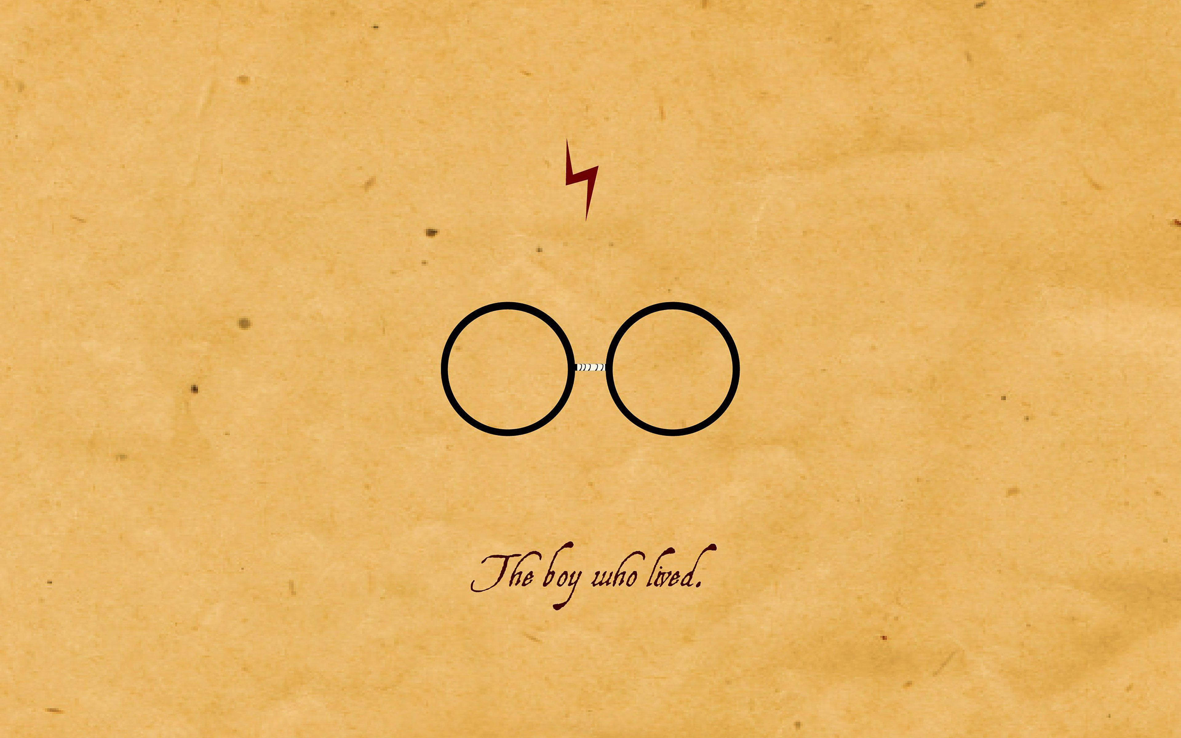 lightning bolt scar, Harry Potter, round glasses, 4K Desktop Wallpaper