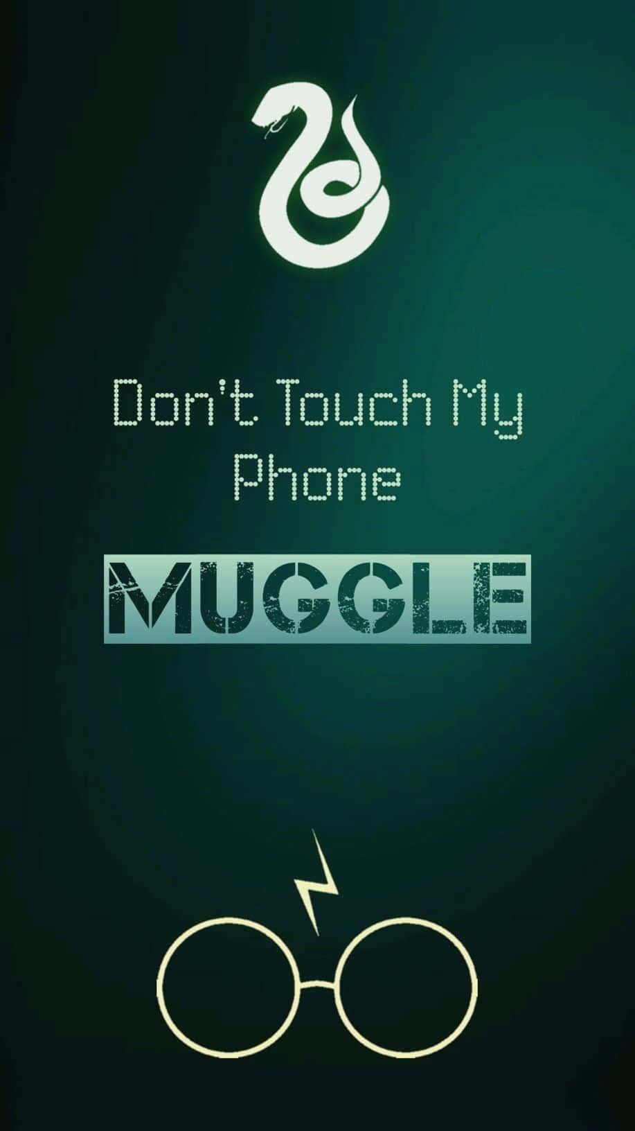 Harry Potter Muggle, dark green, white snake symbol, HD Phone Wallpaper