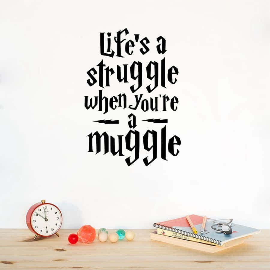 Harry Potter, Muggle, black Harry Potter quote sticker, SD Desktop Wallpaper