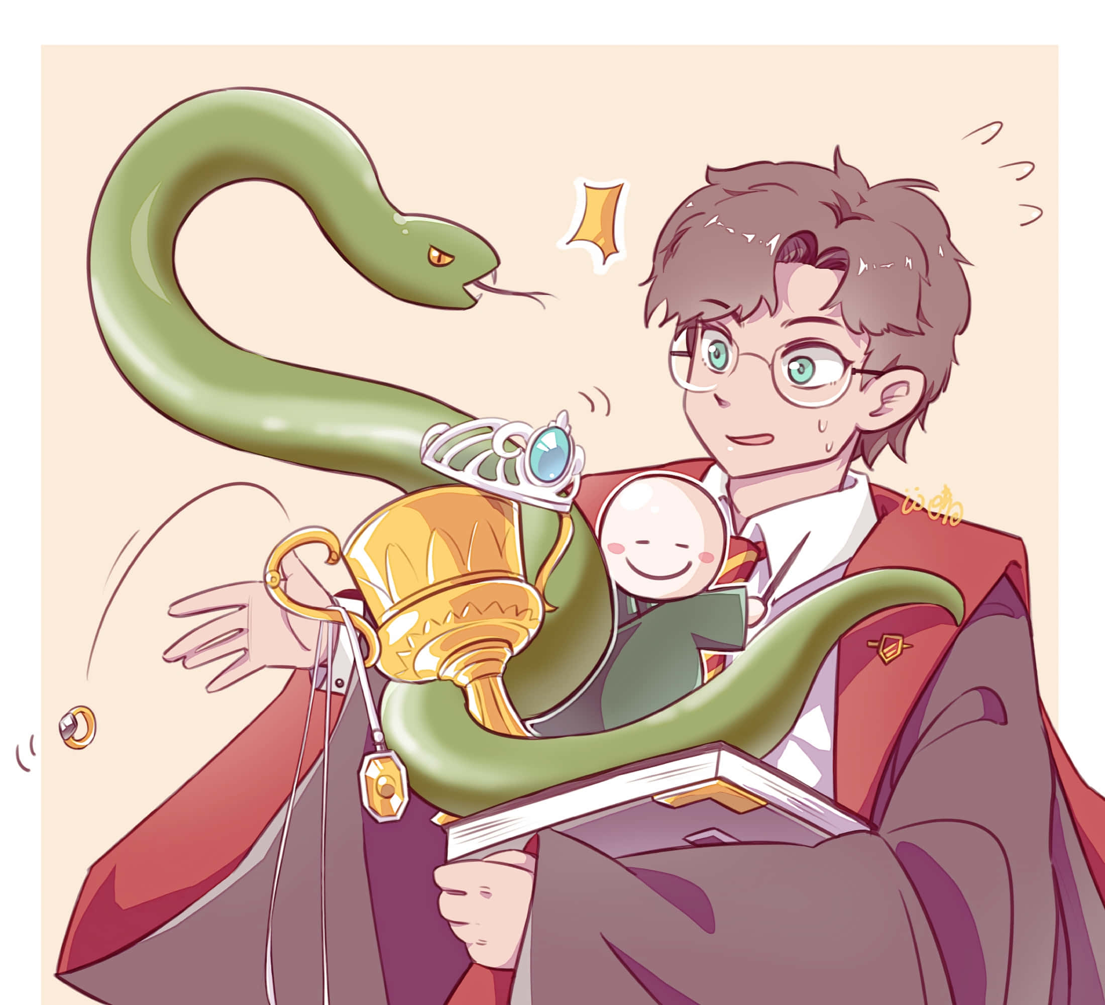 Harry Potter, Nagini, trophy, Full HD Desktop Wallpaper