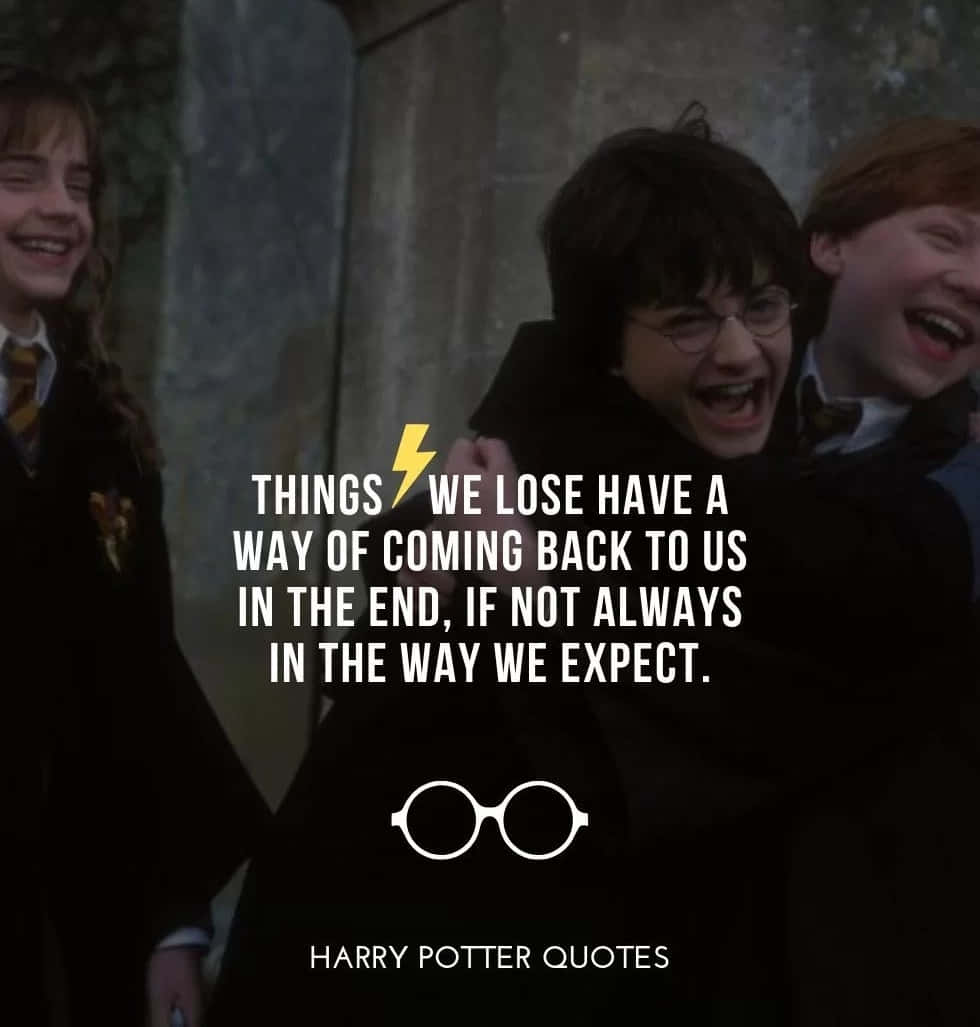 Harry Potter, inspirational quote, stone wall, SD Phone Wallpaper