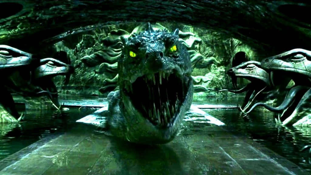Harry Potter, Serpent, glowing yellow eyes, SD Desktop Wallpaper