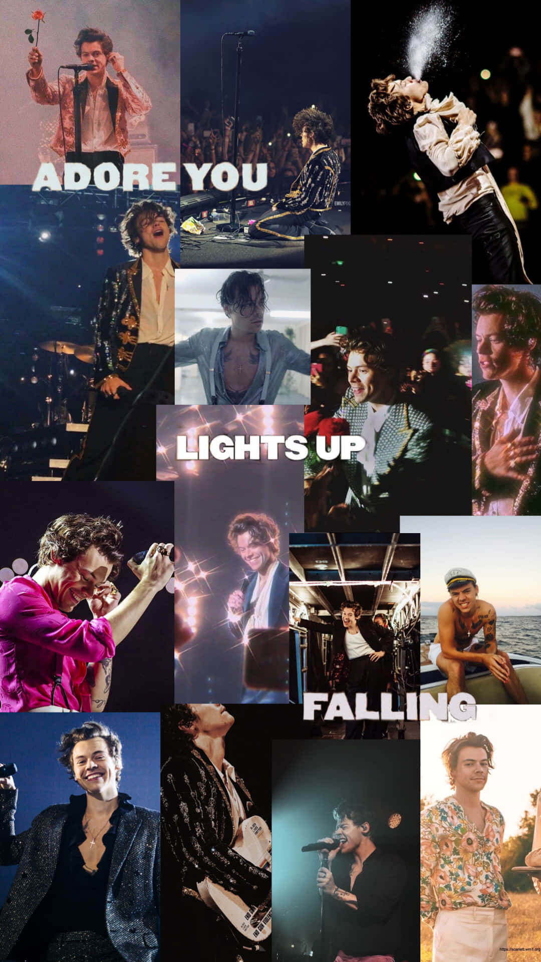 Harry Styles, concert moments, stage lights, Full HD Phone Wallpaper